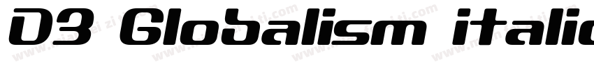 D3 Globalism italic字体转换